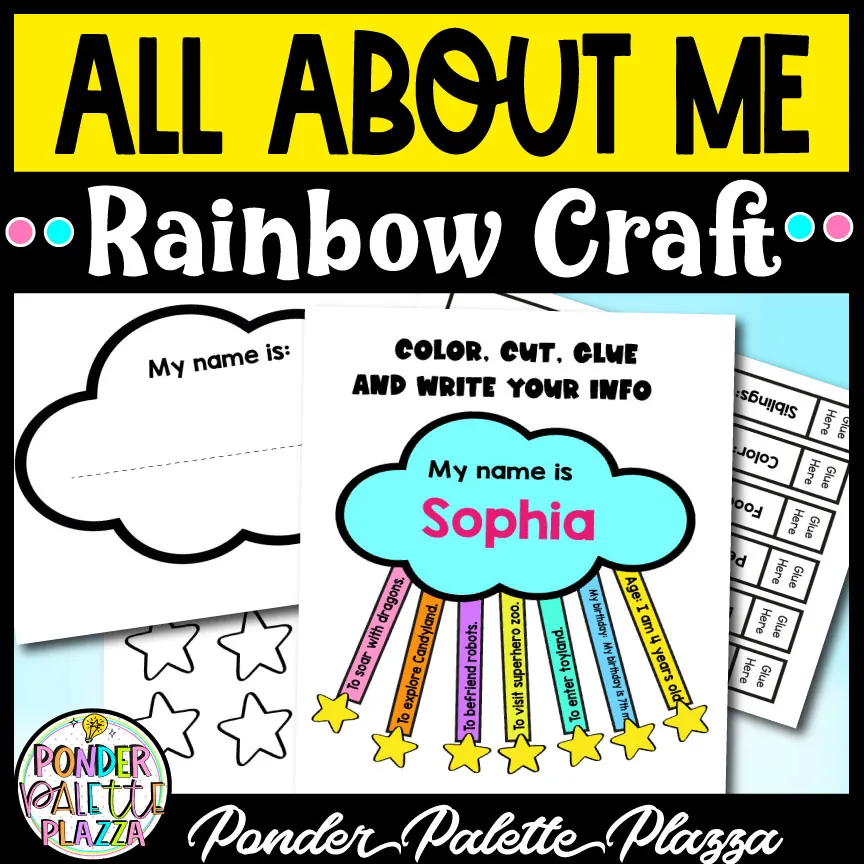 All About Me Rainbow Craft - Back to School – cover