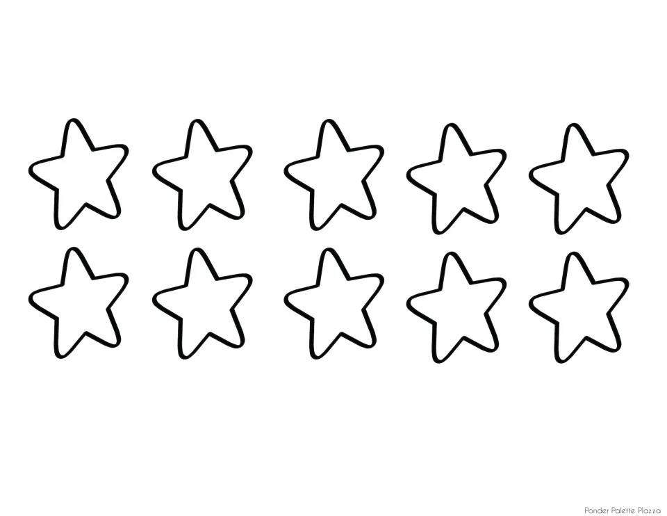 Star cut-outs: ten blank outline stars for students to color, cut and glue to the ends of the rainbow strips