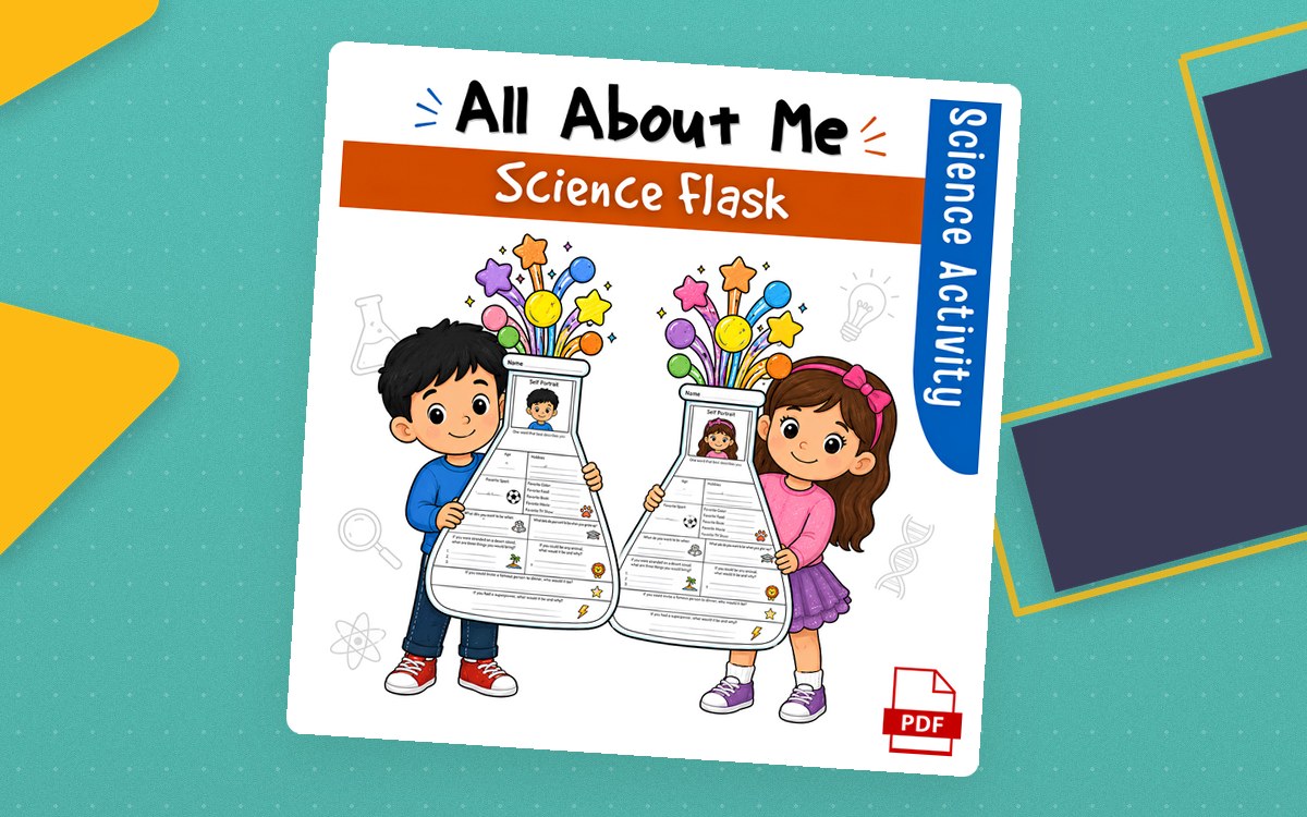 All About Me Science Flask Craft | First Day of School Activity | Bull teaching resource preview