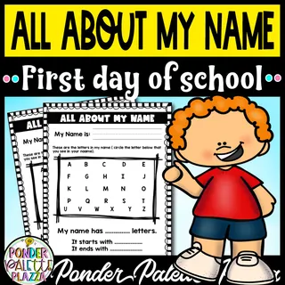 All About my Name Activity – cover