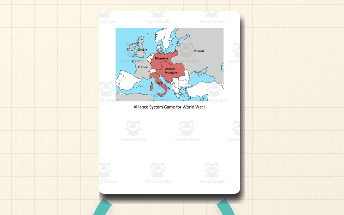 Alliance System Game – WWI Alliances Activity teaching resource preview
