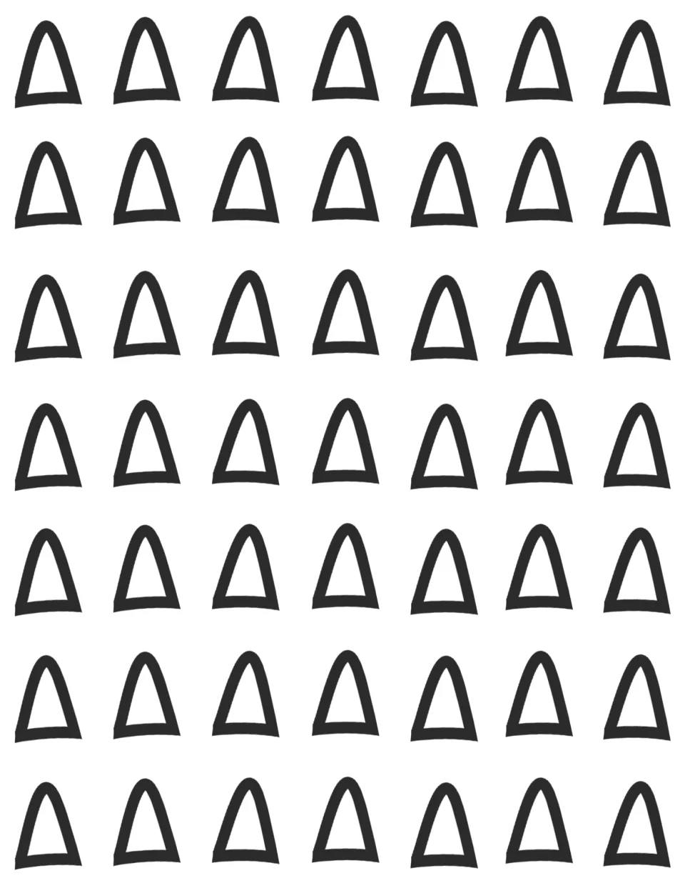 Sheet of 49 alligator teeth to cut out and glue along each gator's mouth or bars during the craft