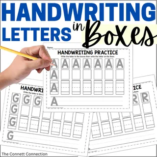 Alphabet Handwriting Boxes with Capital Letters – cover