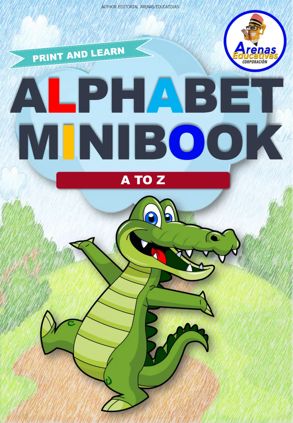 Alphabet Minibook cover with the headings 'Print and Learn' and 'A to Z' for the letter tracing resource