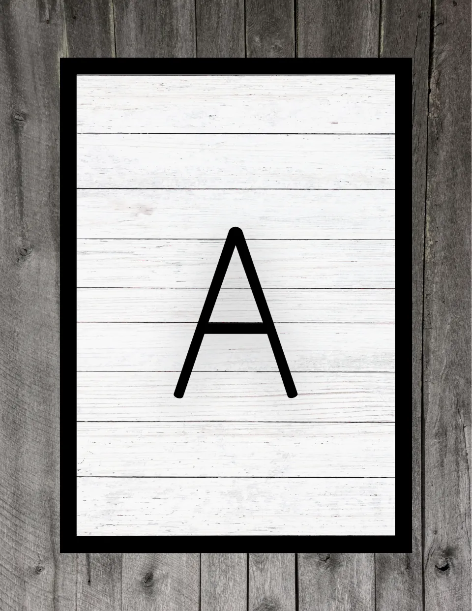 Capital letter A poster, the first alphabet display page in the set, for classroom walls or bulletin boards