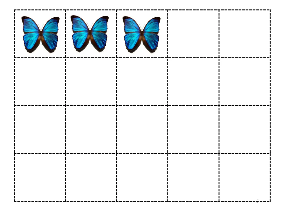 Second story cut-and-glue sheet supplies three butterfly pictures to accompany the Letter B story.