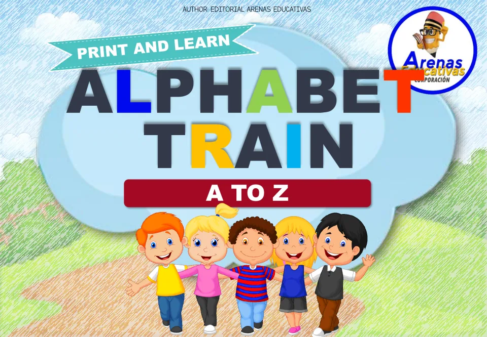 Cover of Alphabet Train: Letters A to Z, with the heading 'Print and Learn' above the resource title.
