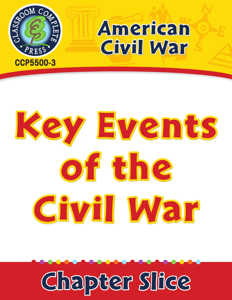 Cover of the American Civil War chapter slice Key Events of the Civil War from Classroom Complete Press, code CCP5500-3