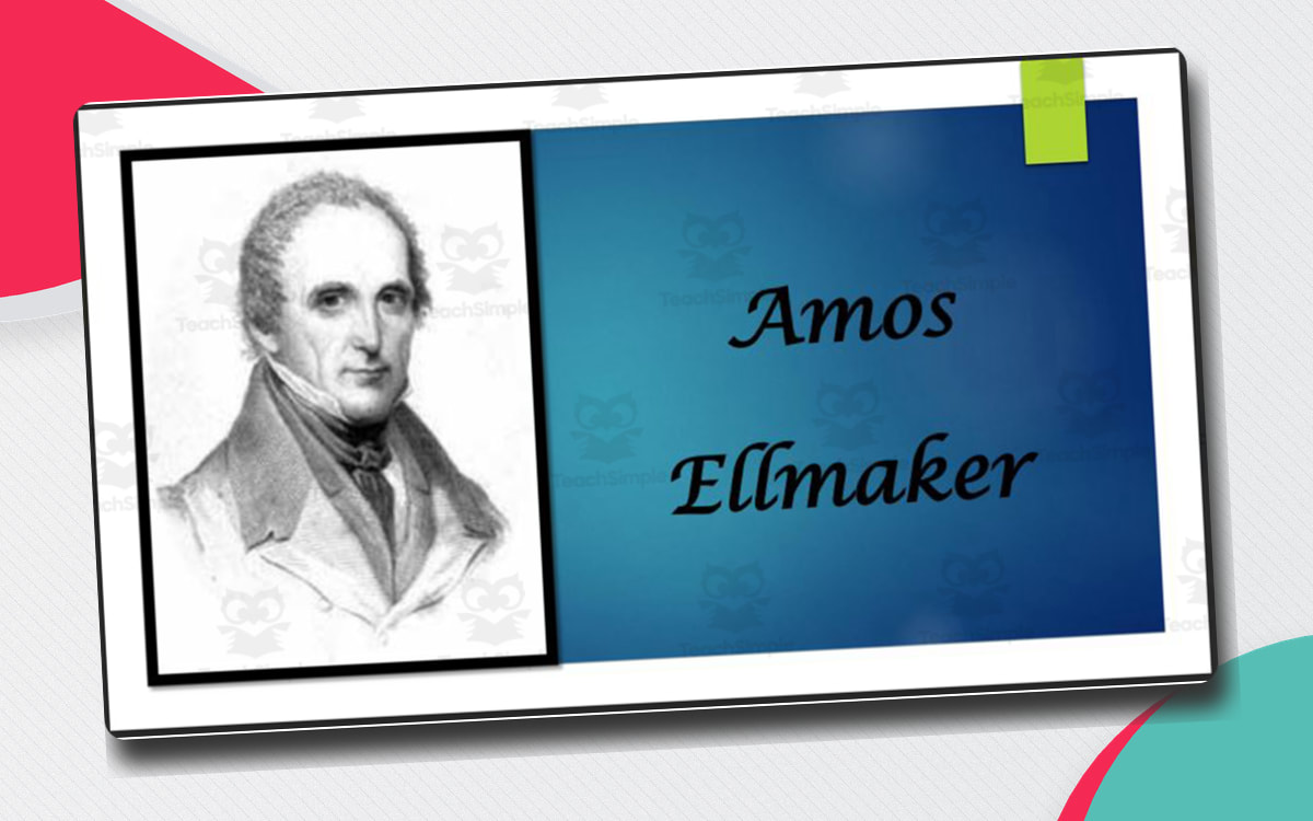 Amos Ellmaker biography PowerPoint cover with his name, historical portrait, and former Pennsylvania attorney-general title.