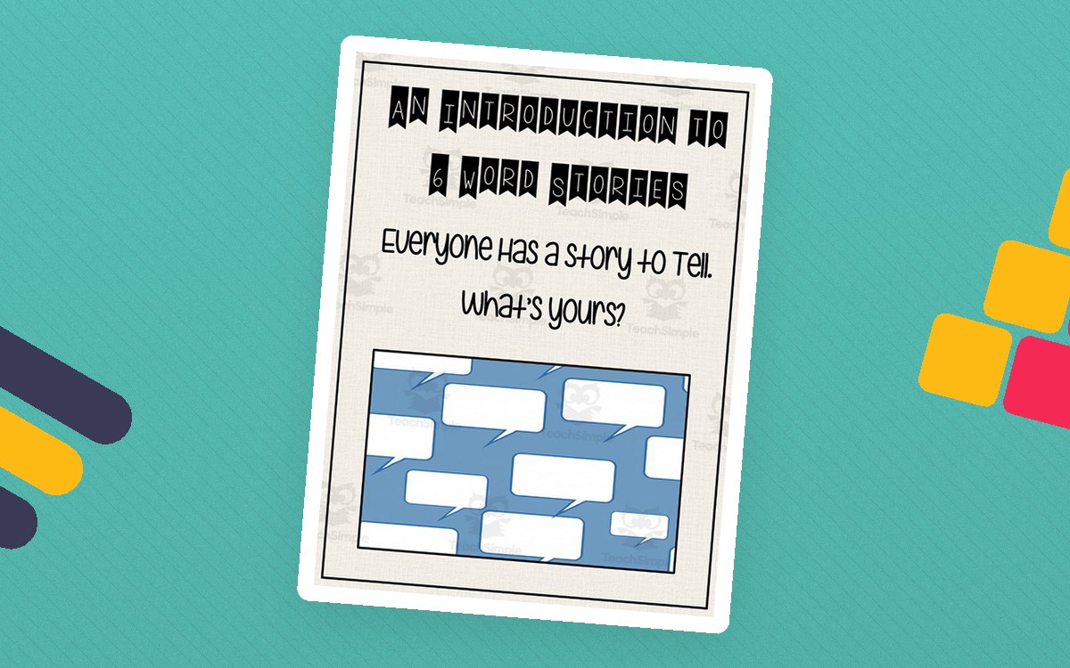 An Introduction to 6 Word Stories | Getting to Know You Activity teaching resource preview