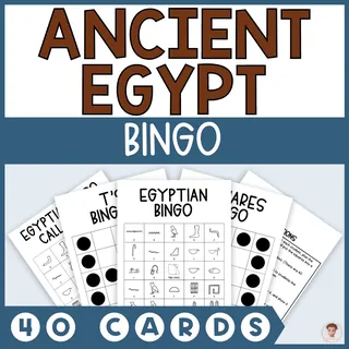 Ancient Egypt Bingo (40 Cards, 8 Ways to Win) – cover