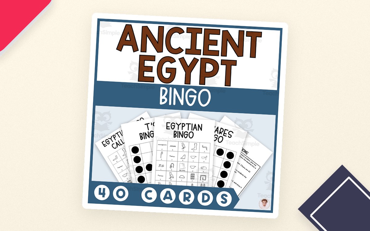 Ancient Egypt Bingo (40 Cards, 8 Ways to Win) teaching resource preview