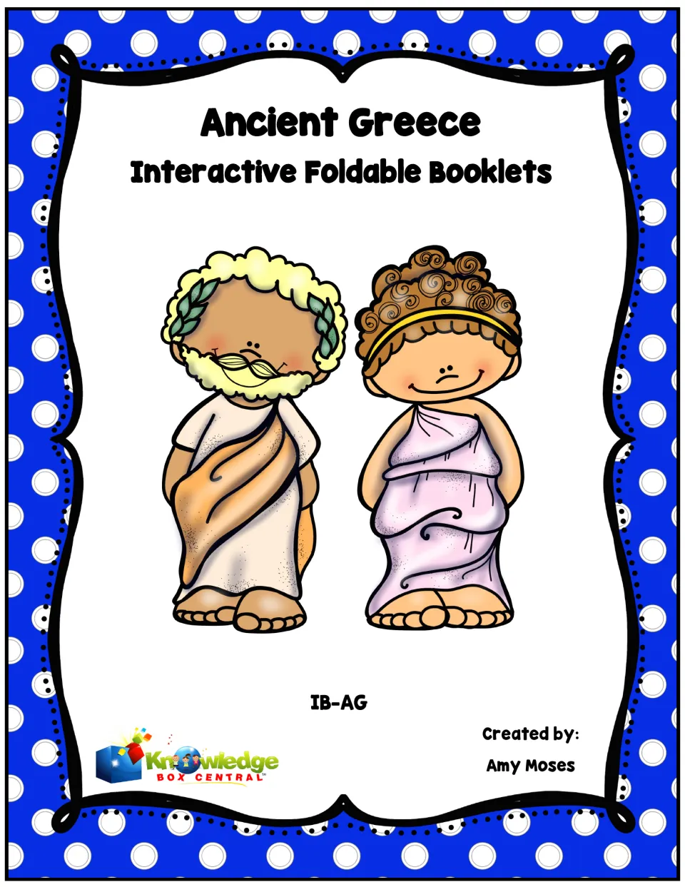 Cover of Ancient Greece Interactive Foldable Booklets, created by Amy Moses for Knowledge Box Central
