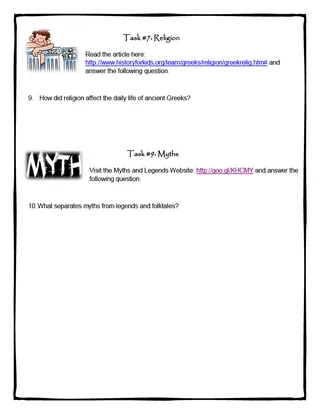 Ancient Greece WebQuest – sample page 2