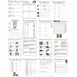 Ancient Stone Age and Early Human Activity Packet – sample page 3