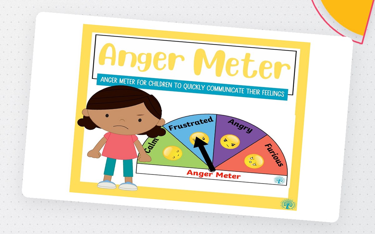 Anger Meter preview: An updated printable anger meter (color-coded Calm-to-Furious scale)