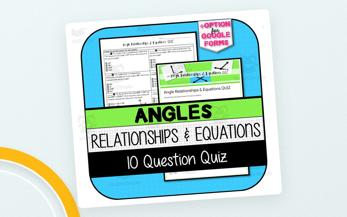 Angle Relationships QUIZ preview