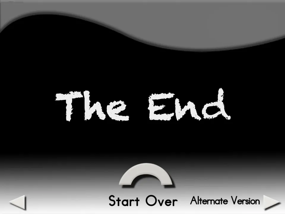 Closing slide for the ladybug counting poem reads “The End” and offers “Start Over” and “Alternate Version”