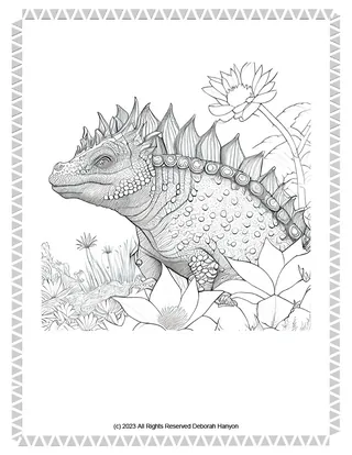 Ankylosaurus Coloring Pages – sample page 2
