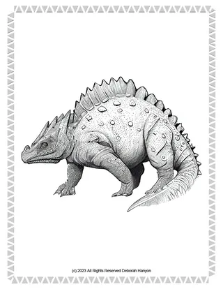 Ankylosaurus Coloring Pages – sample page 3