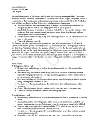 AP Psychology Final Research Paper & Presentation – preview 2