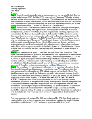 AP Psychology Final Research Paper & Presentation – preview 3