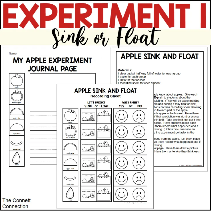 Apple Science Experiment - Sink or Float – cover
