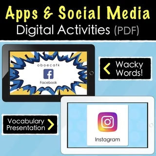 Apps & Social Media Vocabulary Flash Cards & Games – preview 1