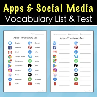 Apps & Social Media Vocabulary Flash Cards & Games – preview 2