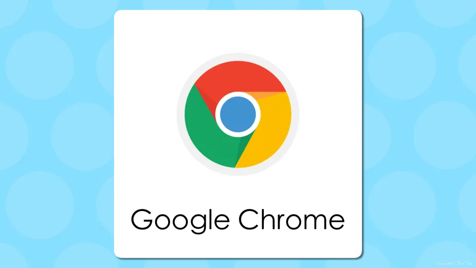 Google Chrome vocabulary slide revealed: the multicolor browser logo shown with the words Google Chrome below it