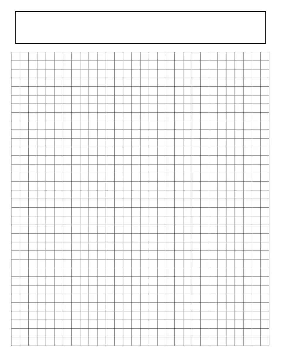 Blank graph paper with a title space where students draw and name their zoo map, sketching each exhibit in square units