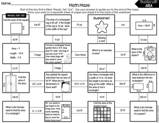 Area and Perimeter Math Maze – sample page 3
