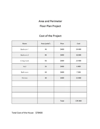 Area and Perimeter Project Based Learning – sample page 2