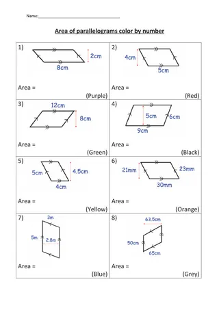 Area of Parallelograms – Color by Number Activity – sample page 2