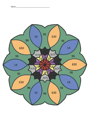 Area of Parallelograms – Color by Number Activity – sample page 3