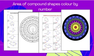 Compound Shapes Area – Color by Number Activity – cover