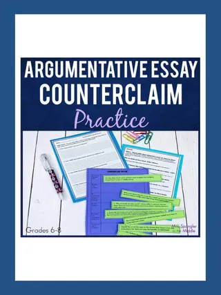 Argumentative Essay Counterclaim Paragraph Practice – cover