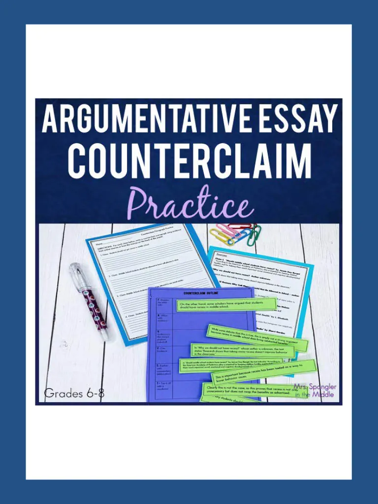 Argumentative Essay Counterclaim Paragraph Practice – cover