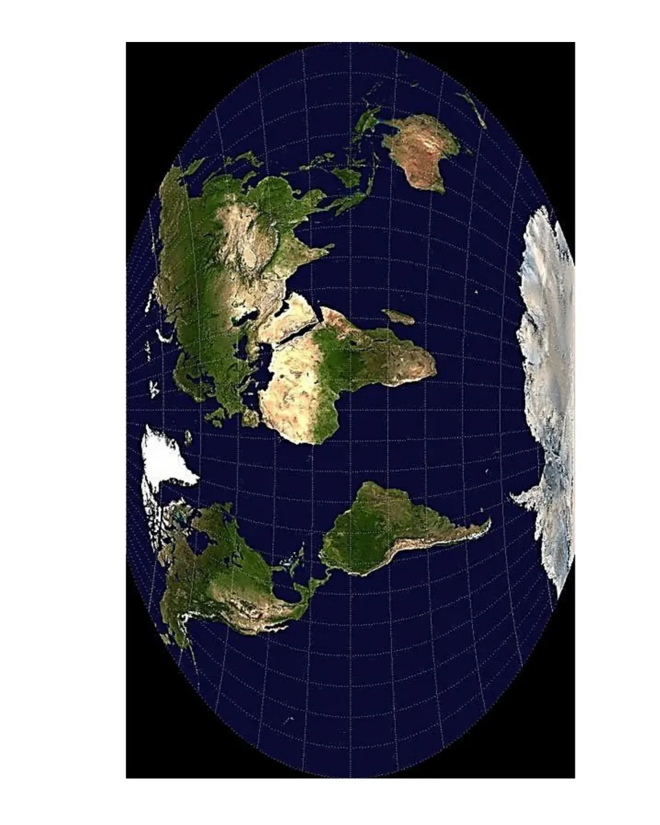 Color world map shows continents, oceans, and land features for locating countries during geography studies
