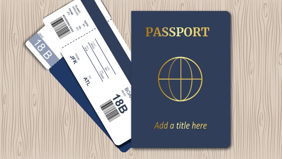 Passport cover for the digital art exploration, labeled 'PASSPORT' with an 'Add a title here' placeholder