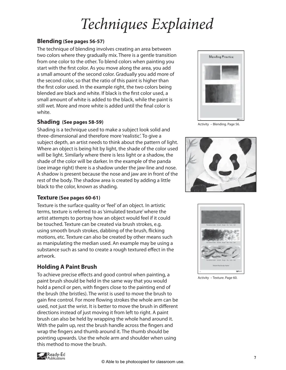 Techniques Explained: how to blend, shade and create texture with paint, plus two ways to hold a paint brush