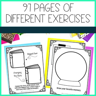 Art Therapy Drawing Worksheets – 97 Prompts – sample page 2