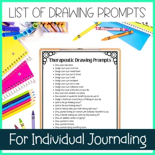 Art Therapy Drawing Worksheets – 97 Prompts – sample page 4