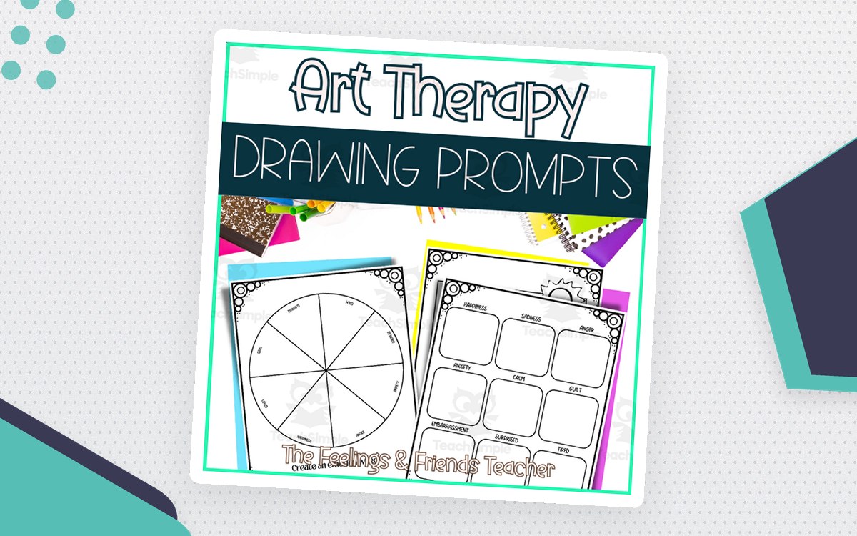 Art Therapy Drawing Worksheets – 97 Prompts teaching resource preview