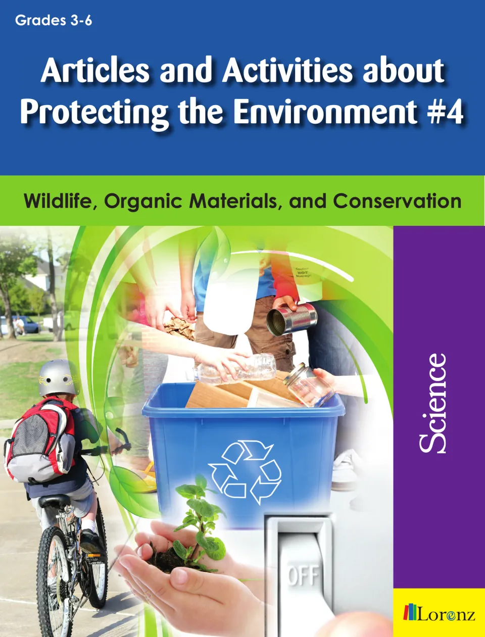 Cover of the grades 3–6 environmental science packet on wildlife, organic materials, and conservation