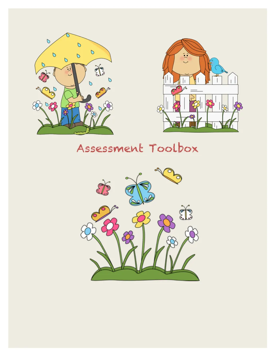 Assessment Toolbox cover introducing a packet of six student assessment and teacher conference tools