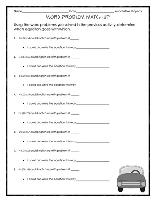 Associative Property Word Problems – sample page 3