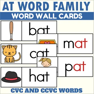 AT Word Family Word Wall Cards – cover