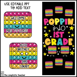 August Back-to-School Bubble-Popper Door Kit and Bulletin Board Set – preview 1