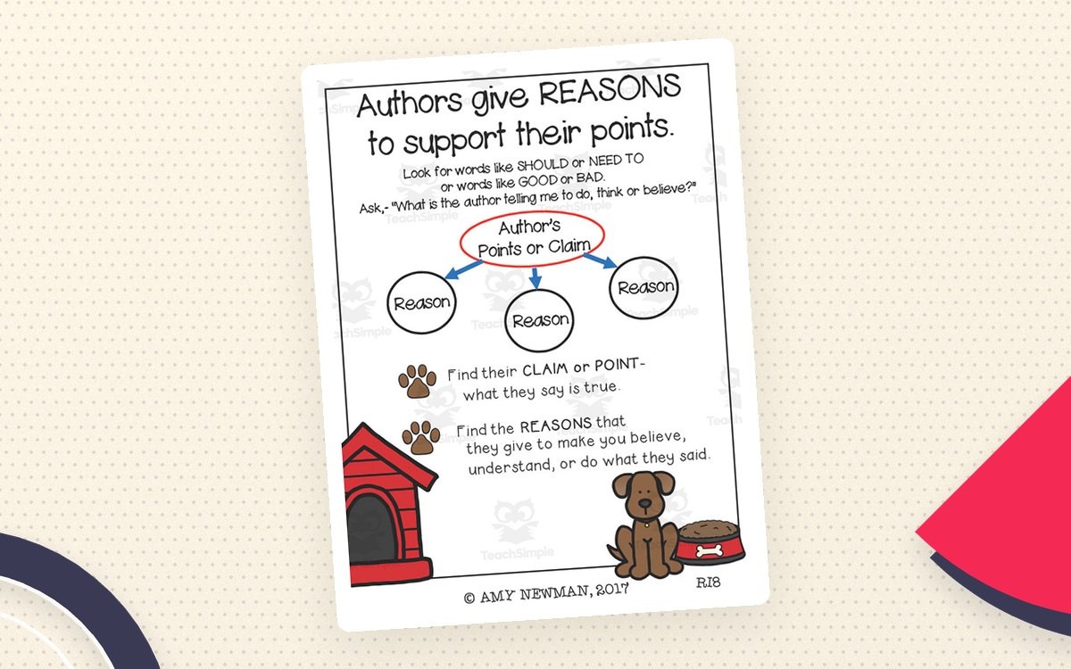 Author's Claims Anchor Chart preview: authors claim reference visual